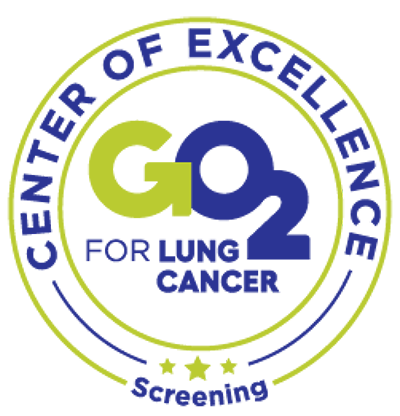 Go2 center of excellence logo for lung cancer screening.