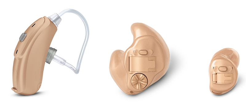 Various hearing aid styles